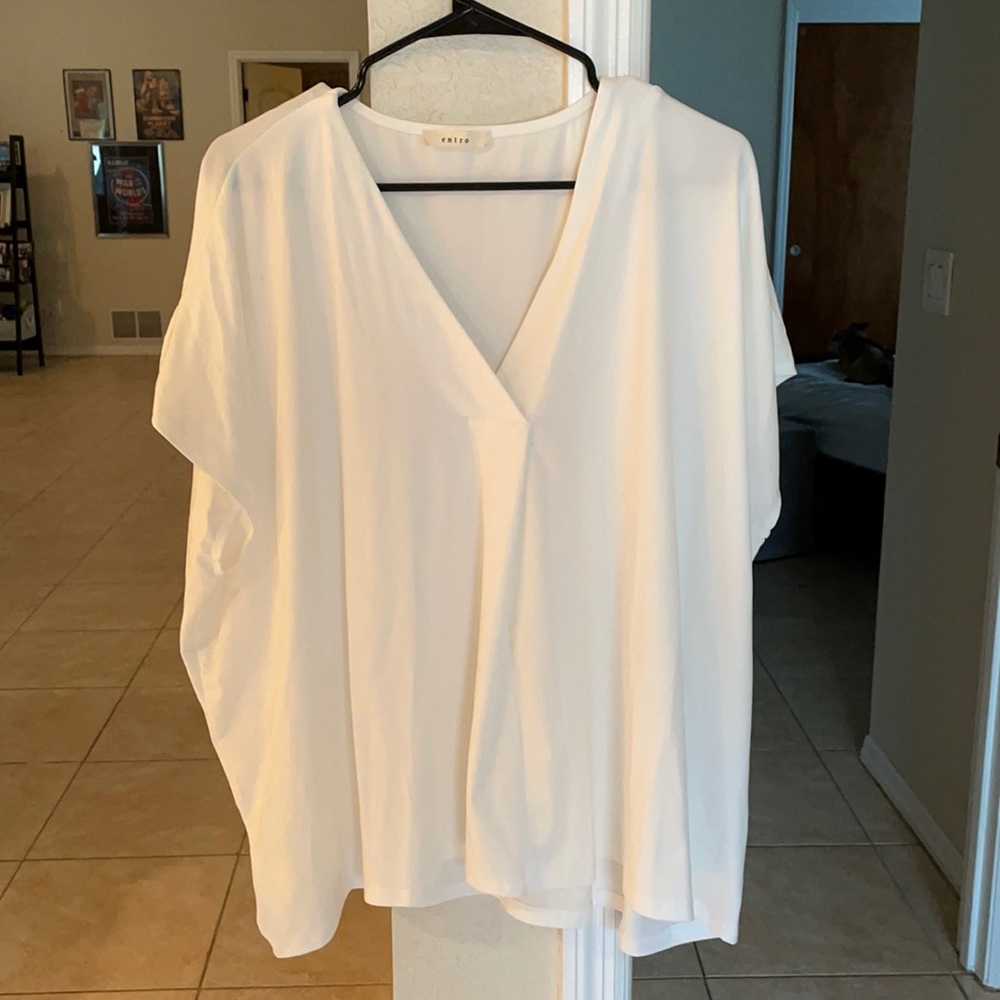 White Entro super soft flowy blouse